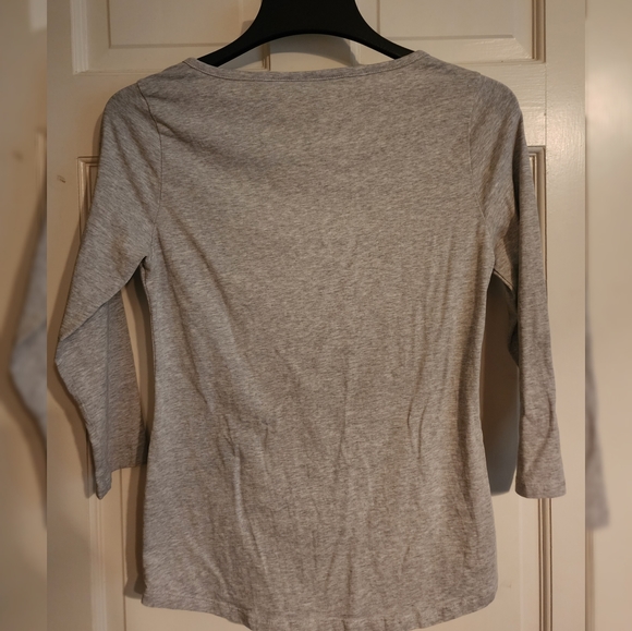 Sundance Princess Runched Grey Long Sleeve Top M - Picture 7 of 8